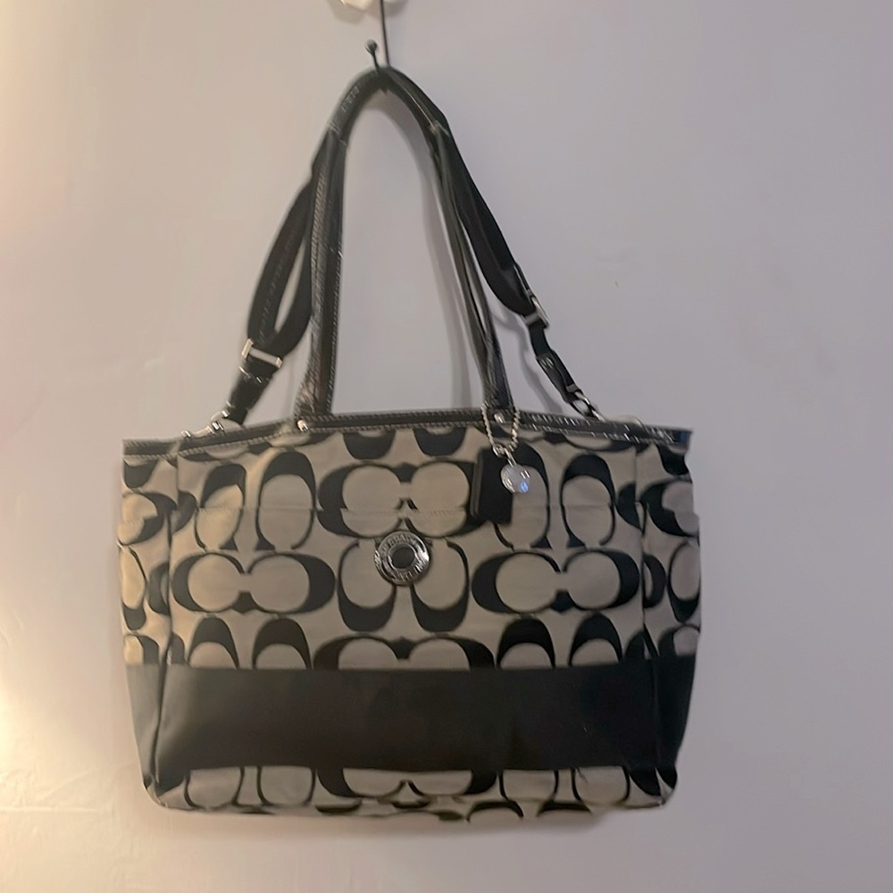 Coach Signature Black/Grey Messenger, laptop or multipurpose bag